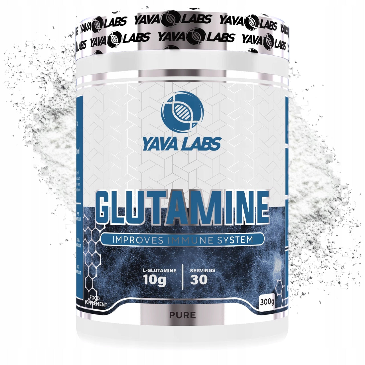 GLUTAMINE YAVA LABS 300G – PURE TASTELESS AMINO ACIDS FOR ATHLETES