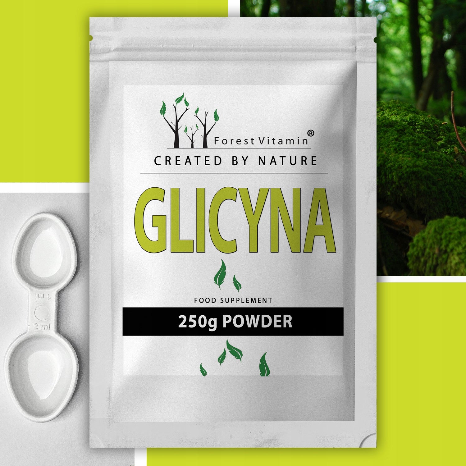GLYCINE 250g AMINO ACID GLYCINE SLEEP MEMORY SKIN 250 SERVINGS + SCOOP For universal