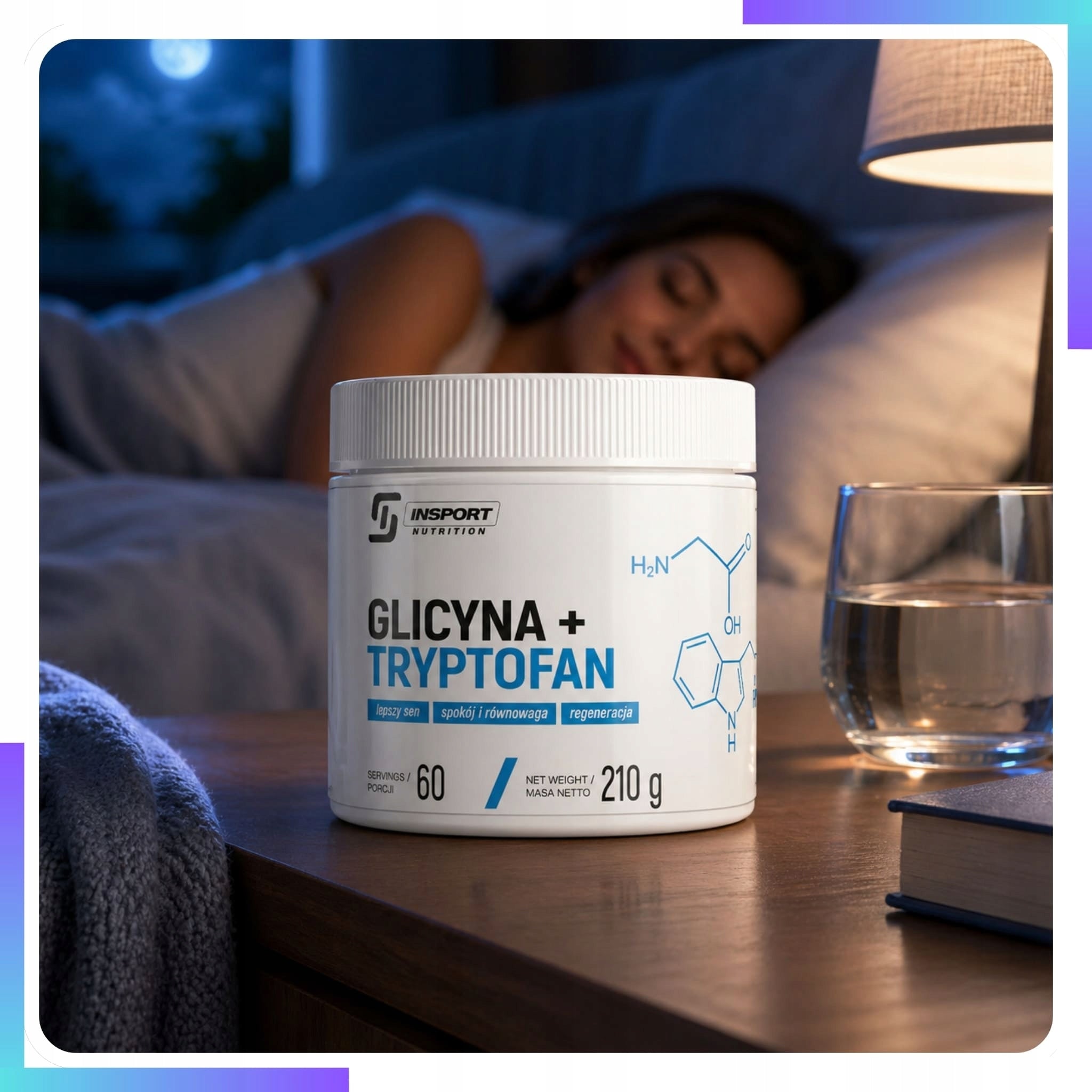 GLYCINE + TRYPTOPHAN 210g for SLEEP Nervous system MUSCLE STRESS | INSPORT Name other
