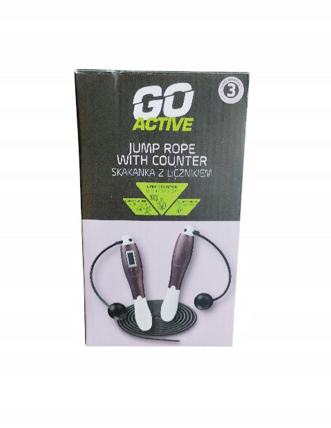 GO ACTIVE SKAKANKA Z LICZNIKIEM LCD REGULOWANA DŁUGOŚĆ JUMP ROPE