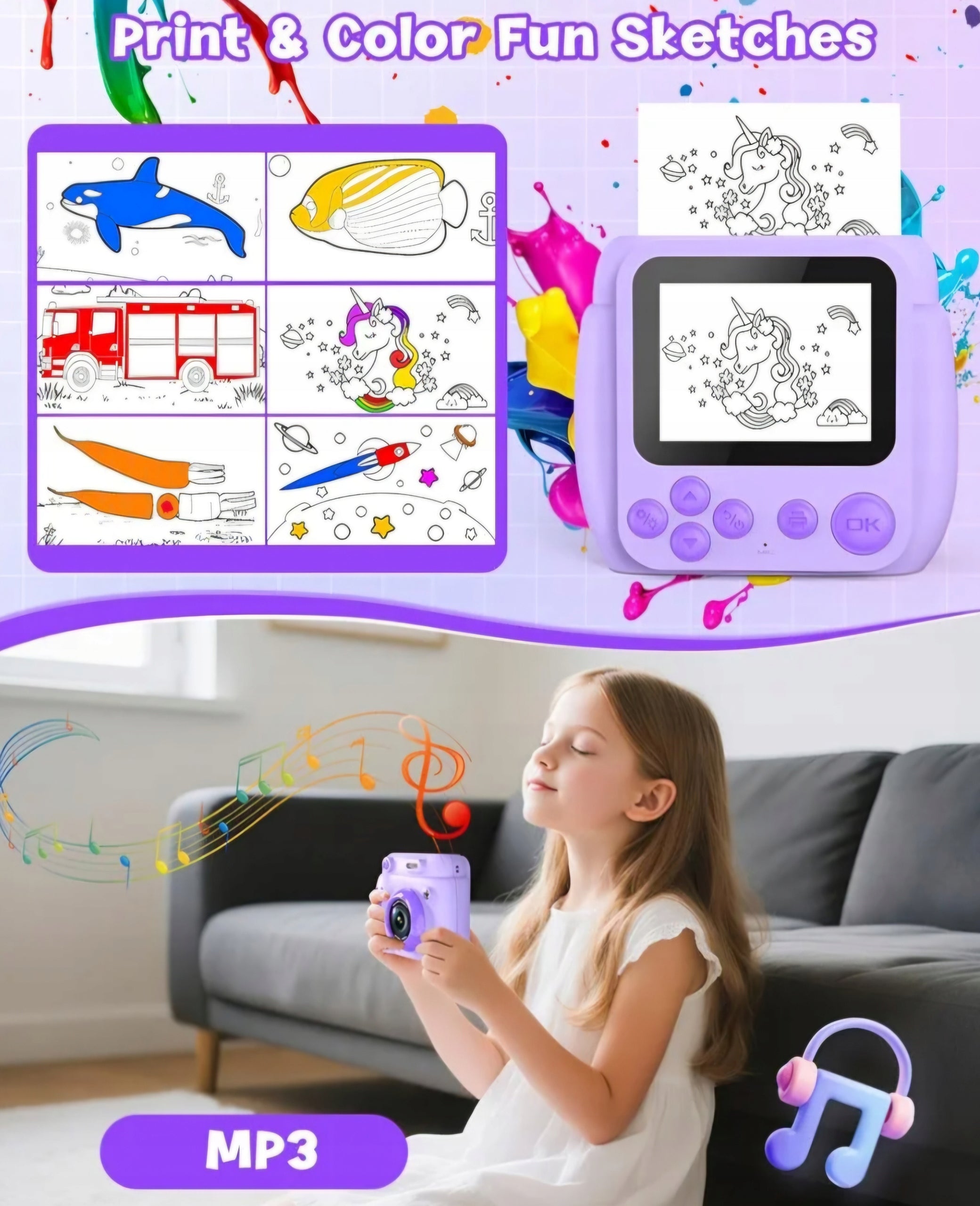 GOFUNLY Instant Digital Camera 3" HD 1080P Memory Card Manufacturer code 6914127142526
