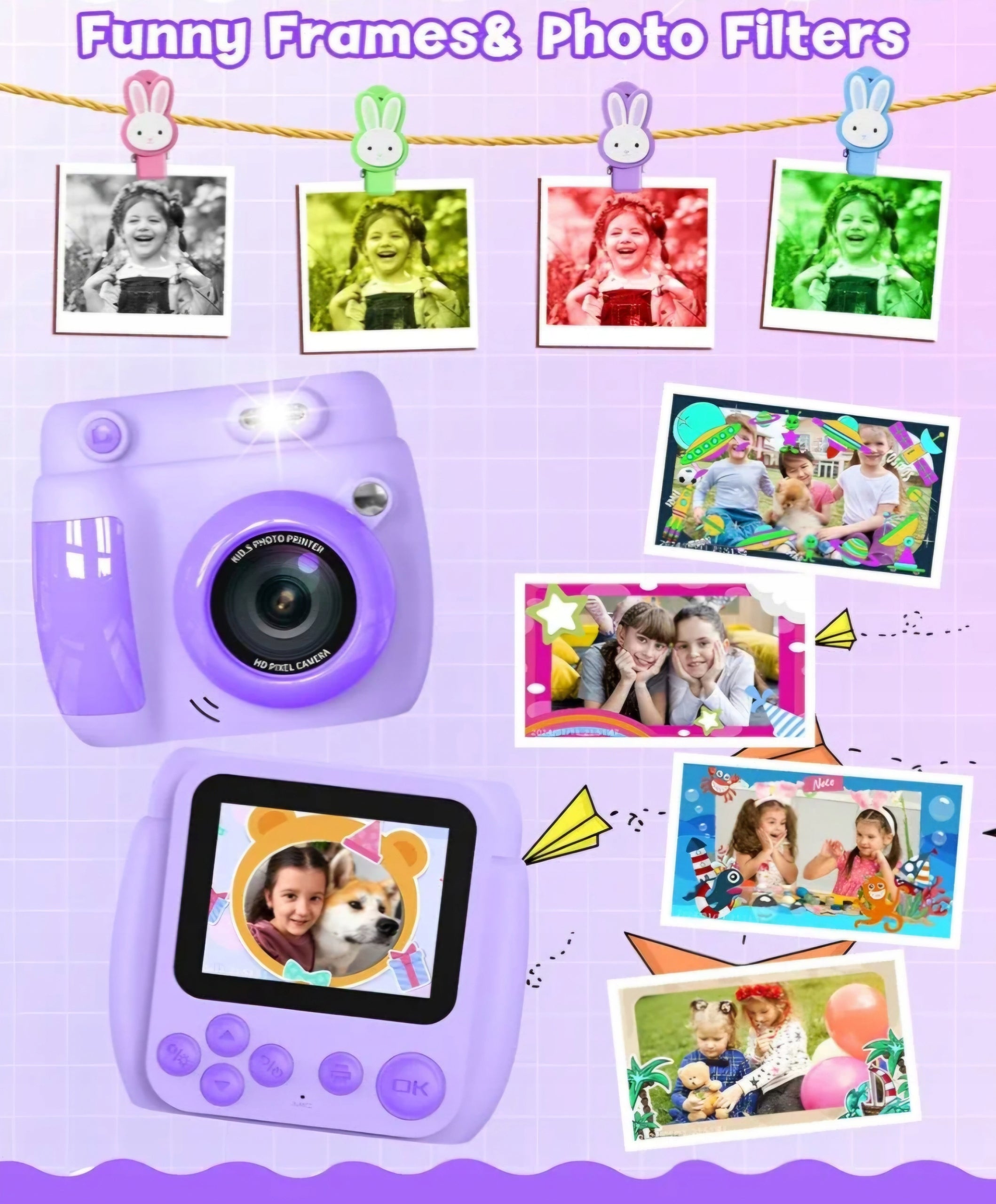 GOFUNLY Instant Digital Camera 3" HD 1080P Memory Card Packaging status original