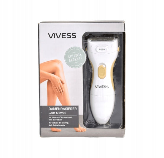 GOLARKA DAMSKA VIVESS DEPILATOR DO CIAŁA MASZYNKA NA SUCHO I MOKRO Packaging status original