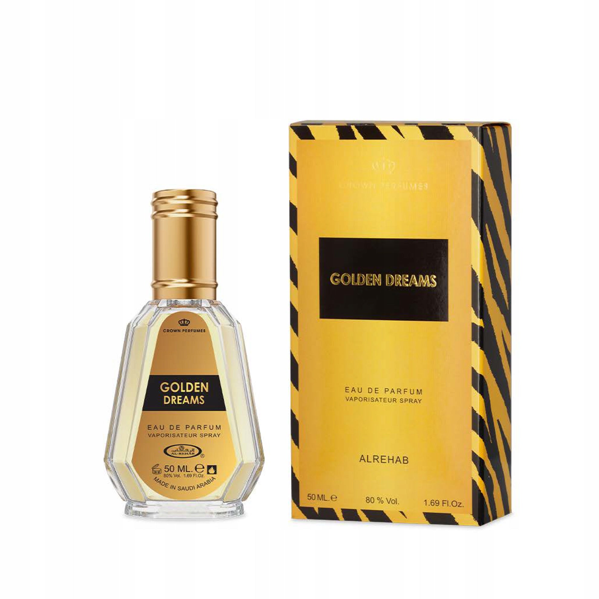 GOLDEN DREAMS PERFUME ARABIC LUXURY HONEY WARM 50 ml AL REHAB EDP Packaging status original