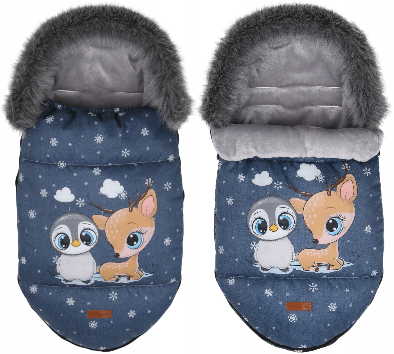 GONDOLA SLED SLEEPING BAG INSULATED WITH PREMIUM FUR BABYMAM