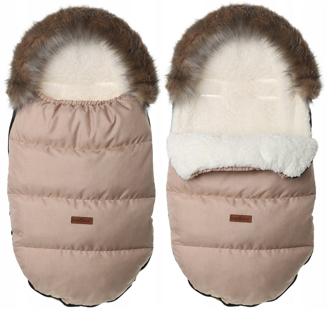 GONDOLA SLED SLEEPING BAG INSULATED WITH PREMIUM FUR BABYMAM