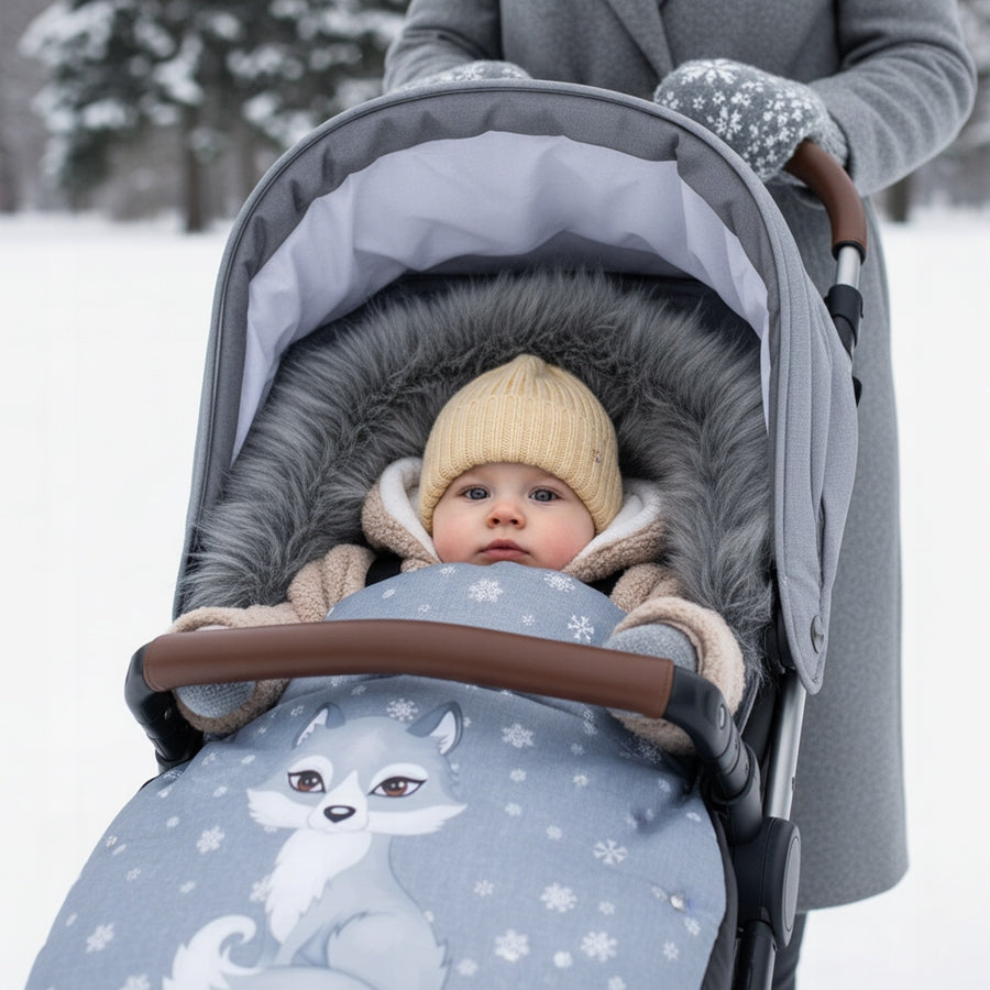 GONDOLA SLED SLEEPING BAG WATERPROOF INSULATED WITH FUR BABYMAM Manufacturer code 023979