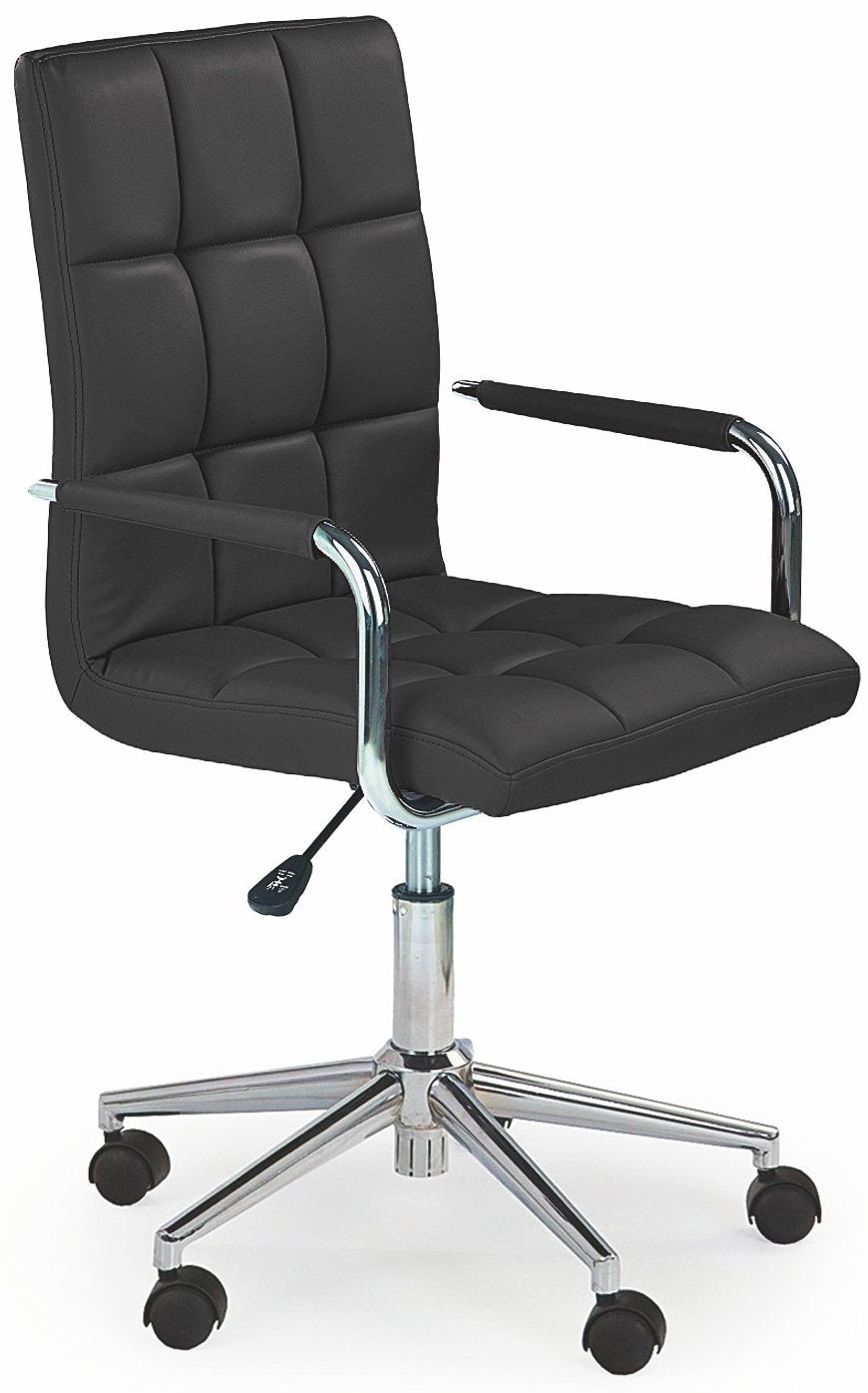 GONZO BLACK HALMAR SWIVEL OFFICE CHAIR Upholstery color black