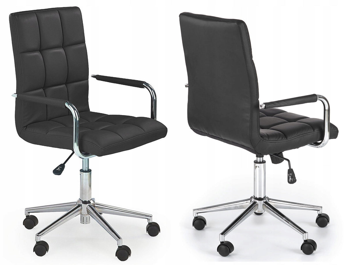 GONZO BLACK HALMAR SWIVEL OFFICE CHAIR
