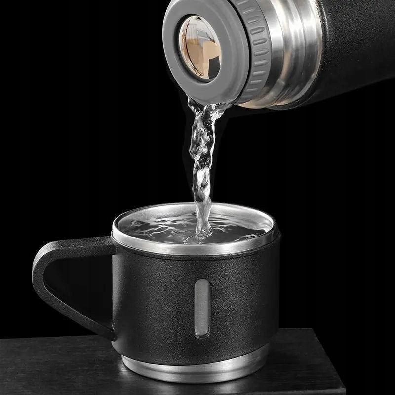 GOOD VACUUM THERMOS 500ml WITH CUP ELEGANT GIFT FOR HER Manufacturer code stalowy