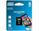 GOODRAM MICRO SD 8GB MEMORY CARD + SD ADAPTER Speed classes C4