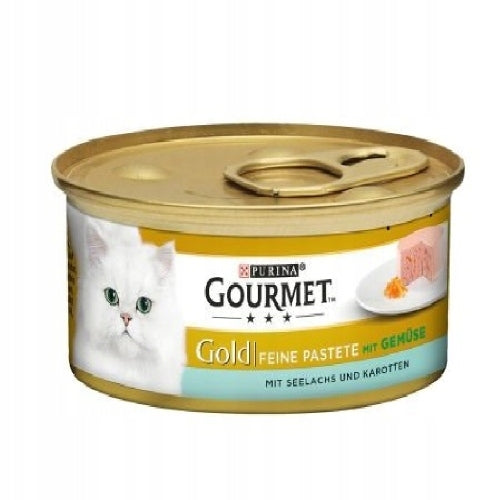 GOURMET GOLD cat can pate mousse COD with CARROT 85g