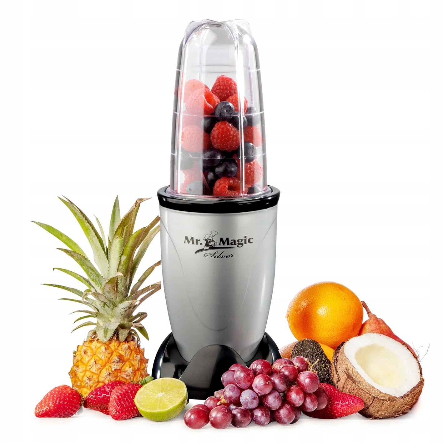 GOURMETmaxx Mr. Magic Mixer 04389, 400W, 8 functions, silver/black, 0.