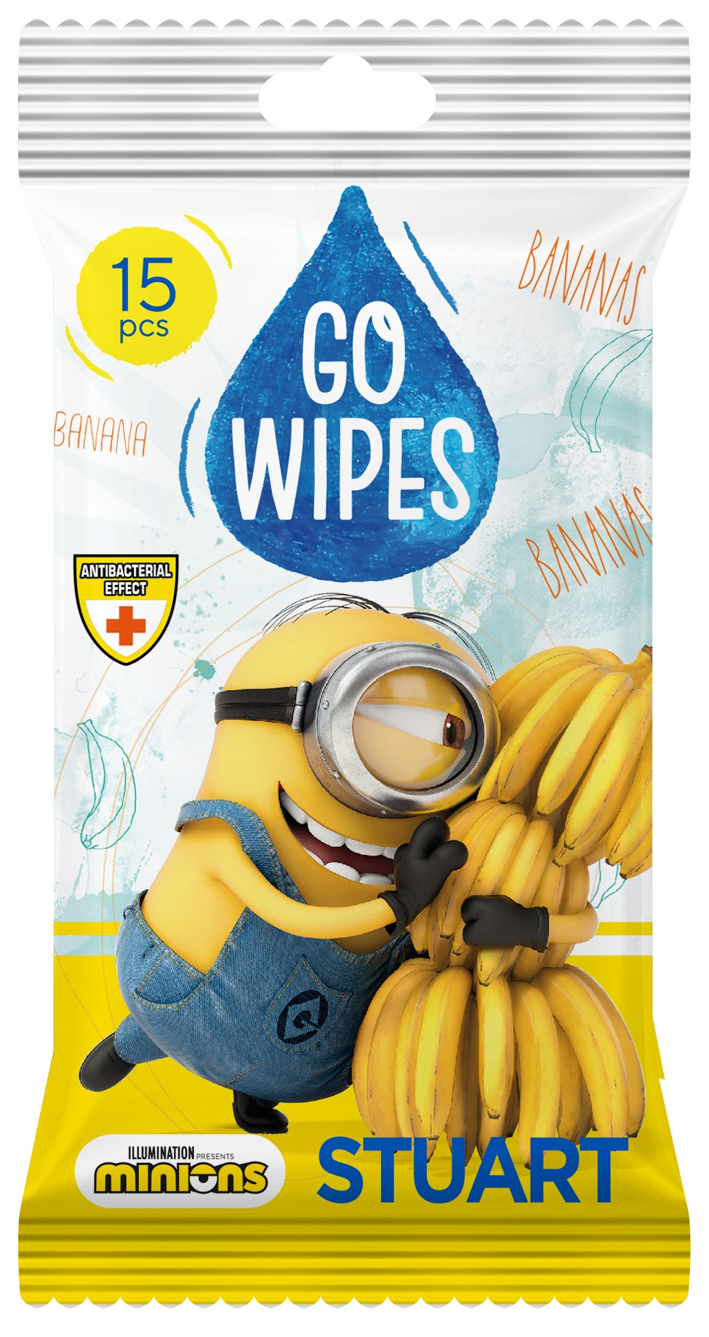 GOWIPES antibacterial wet wipes "Minions" 15pcs Brand no brand