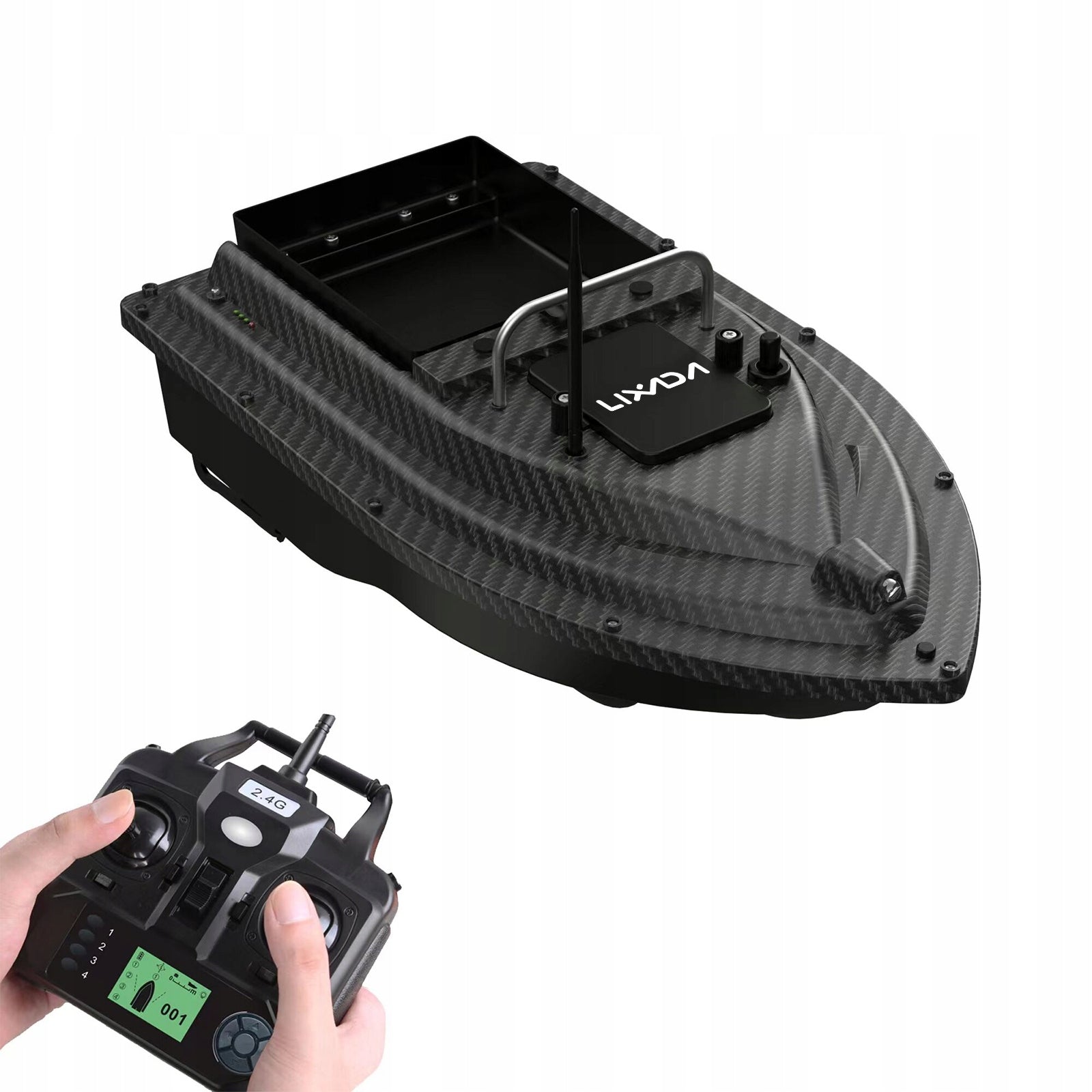 GPS BAIT BOAT 500M 2KG LARGE BAIT CONTAINER 5200MAH Lixada Brand Lixada