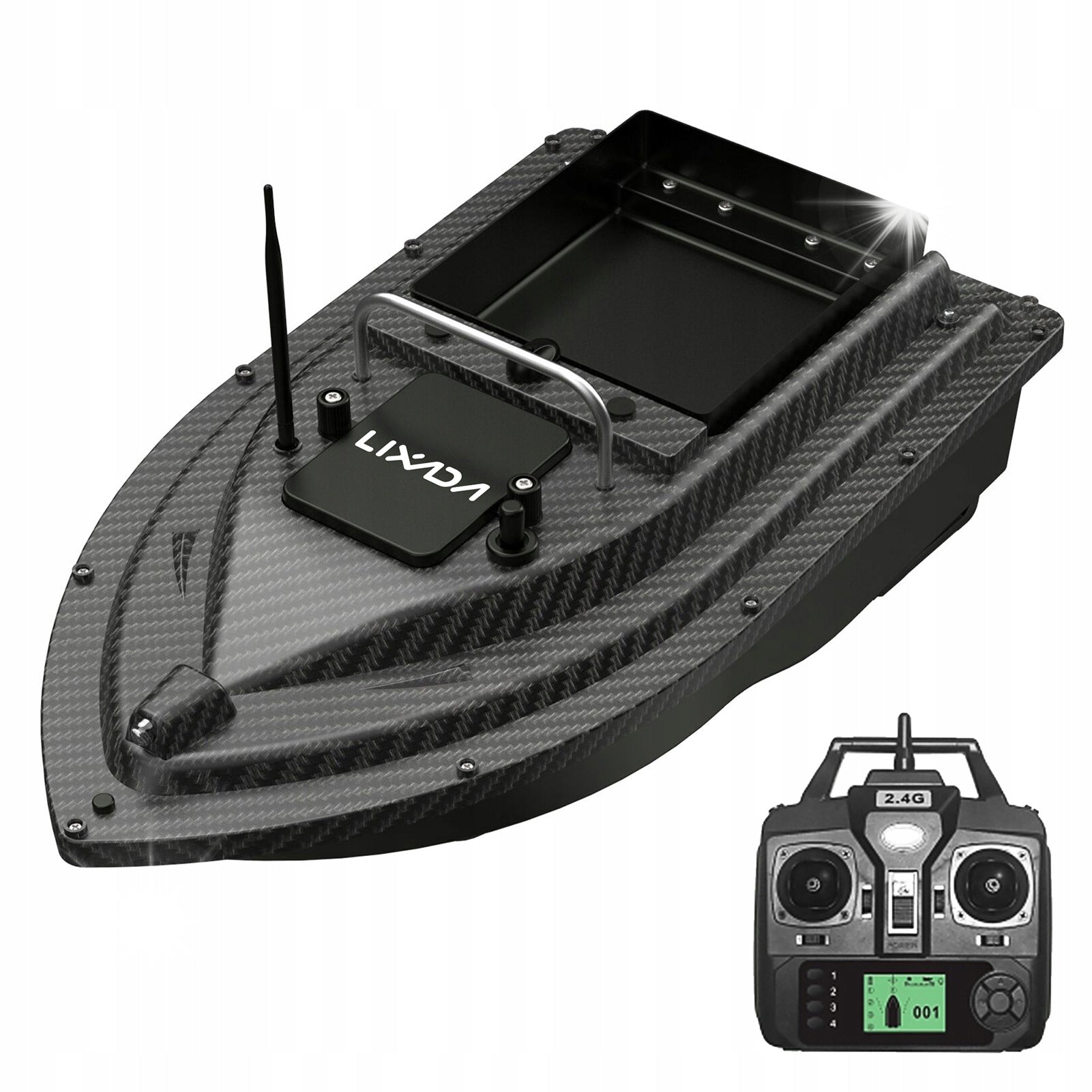 GPS BAIT BOAT 500M 2KG LARGE BAIT CONTAINER 5200MAH Lixada