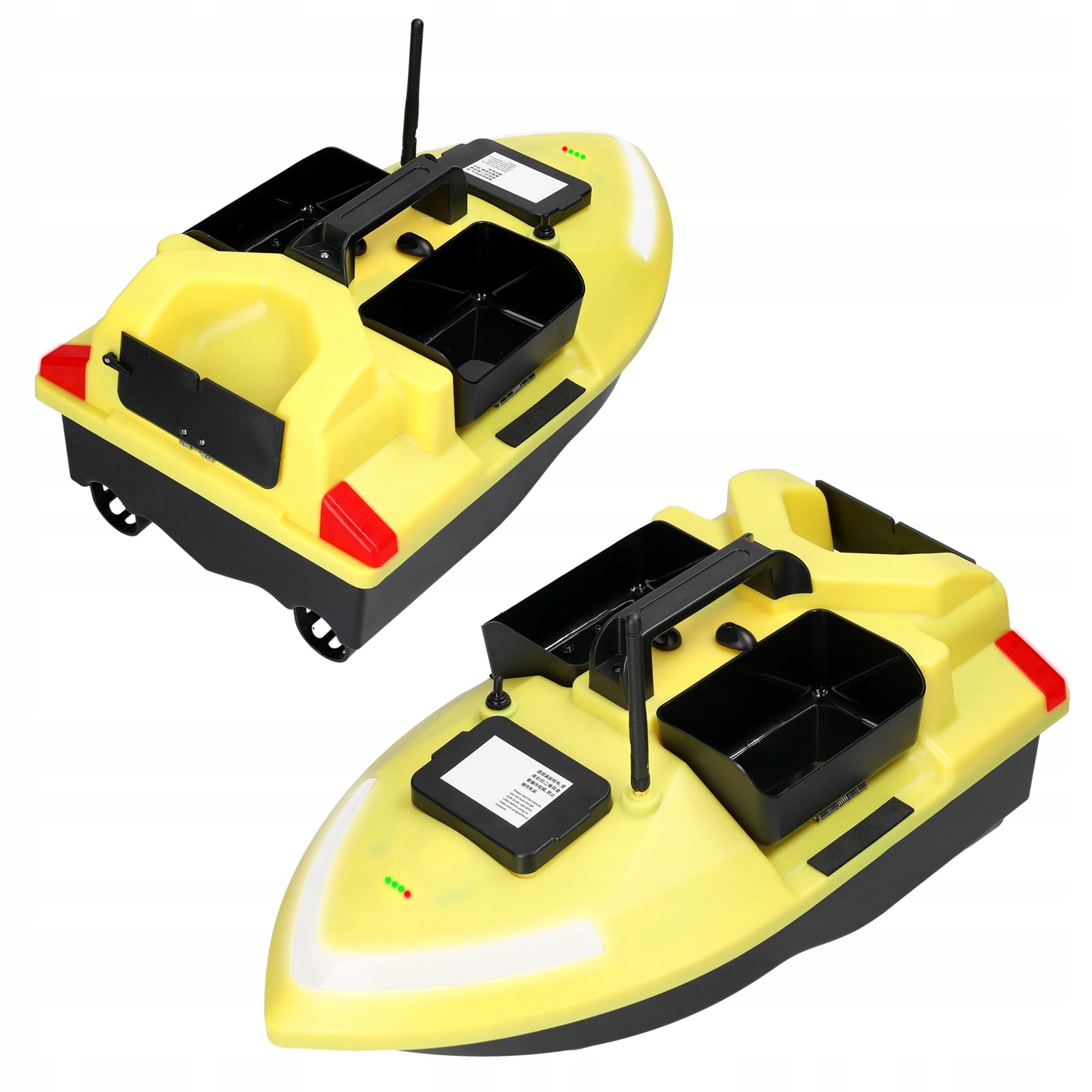 GPS BAIT BOAT V020 500M LED RC BOAT 2KG 10KM/H 12000mAh -Yellow Model V020