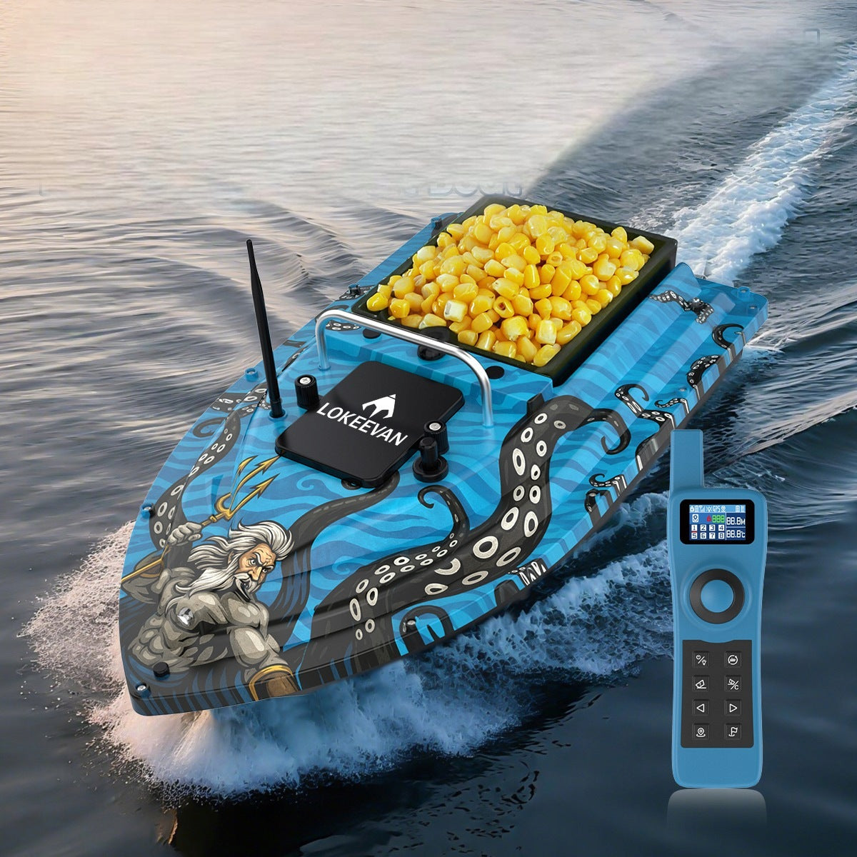 GPS bait boat Sonar 1-32m 0-50°C Range 500m LOKEEVAN D32ED 12000mAh Packaging status original