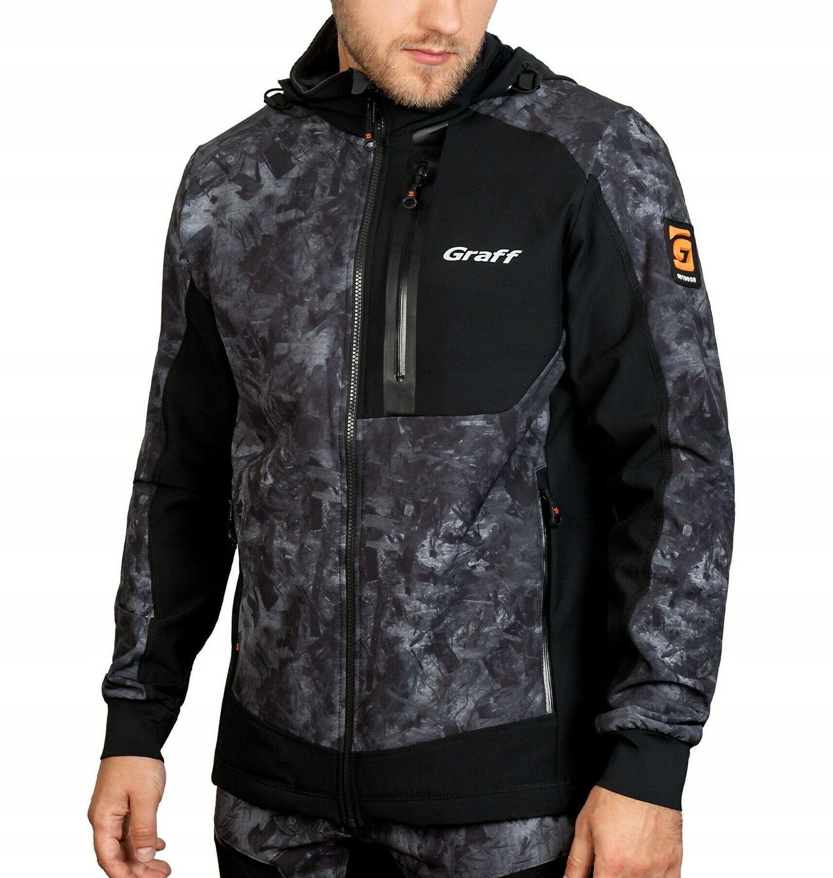 GRAFF SOFTSHELL JACKET with HOOD size S