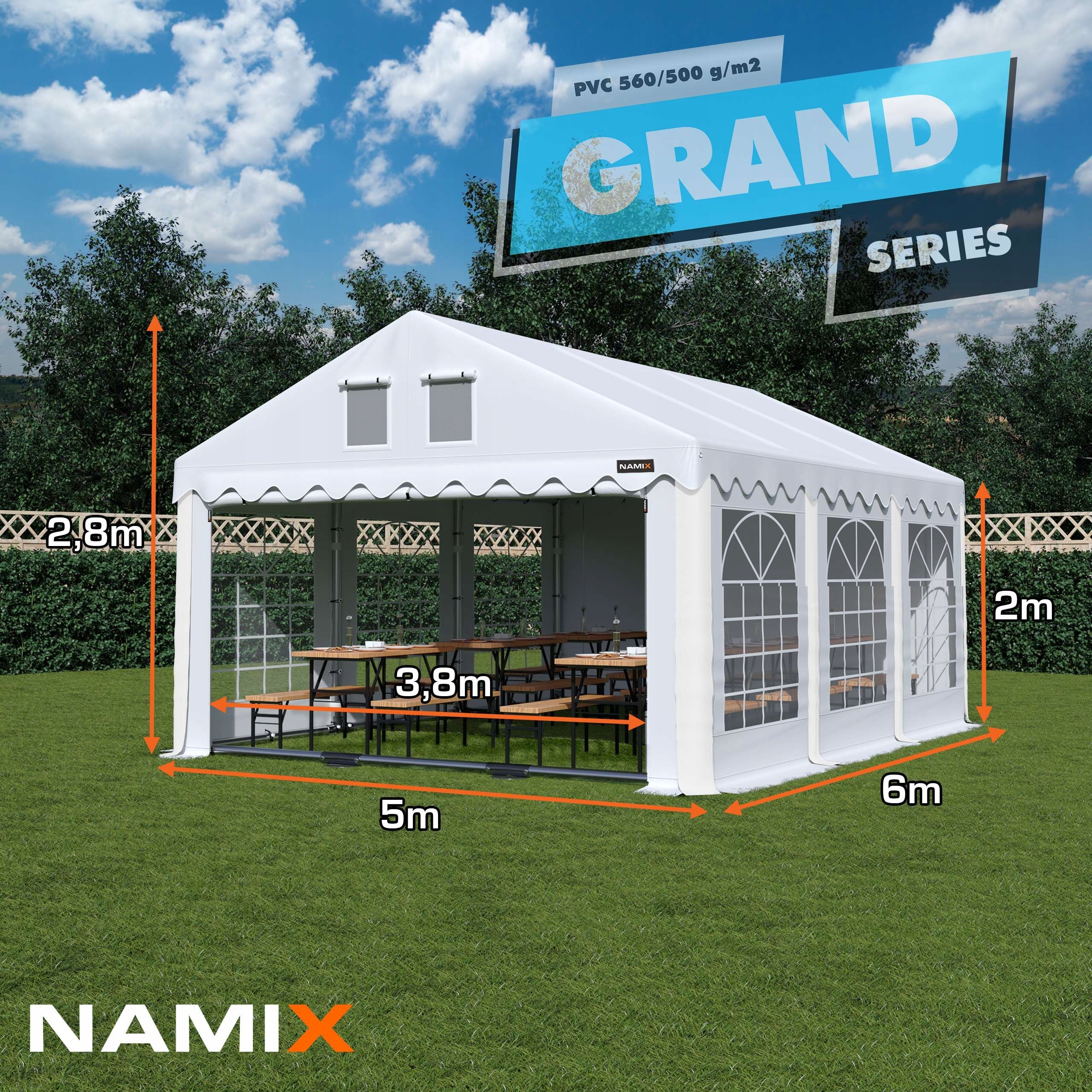 GRAND TENT 5x6 Party Garden VARIOUS COLORS EAN (GTIN) 5902468796424