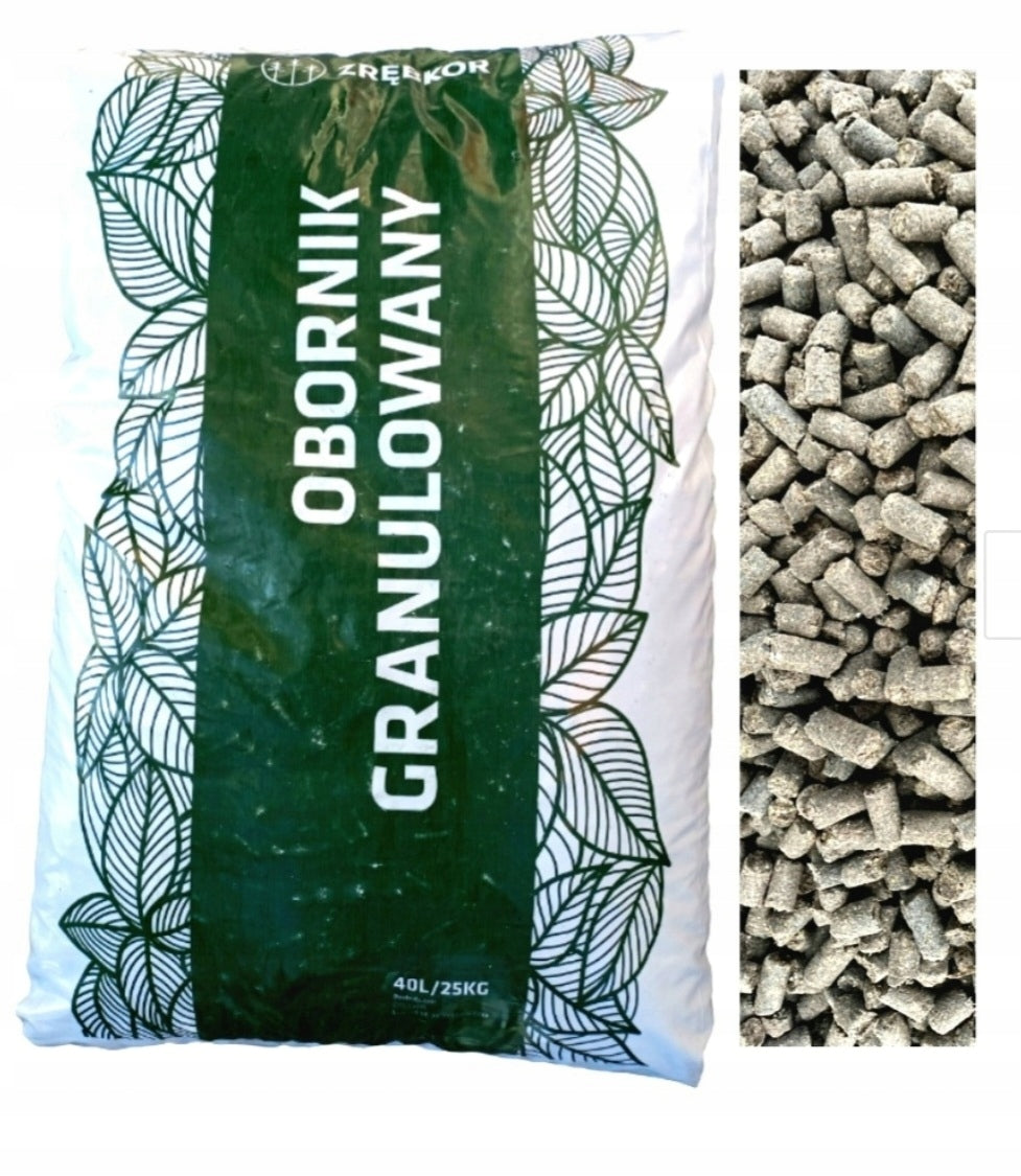 GRANULATED MANURE 30l 20kg NATURAL ORGANIC FERTILIZER ZRĘBKOR FOR VEGETABLES Manufacturer code brak001