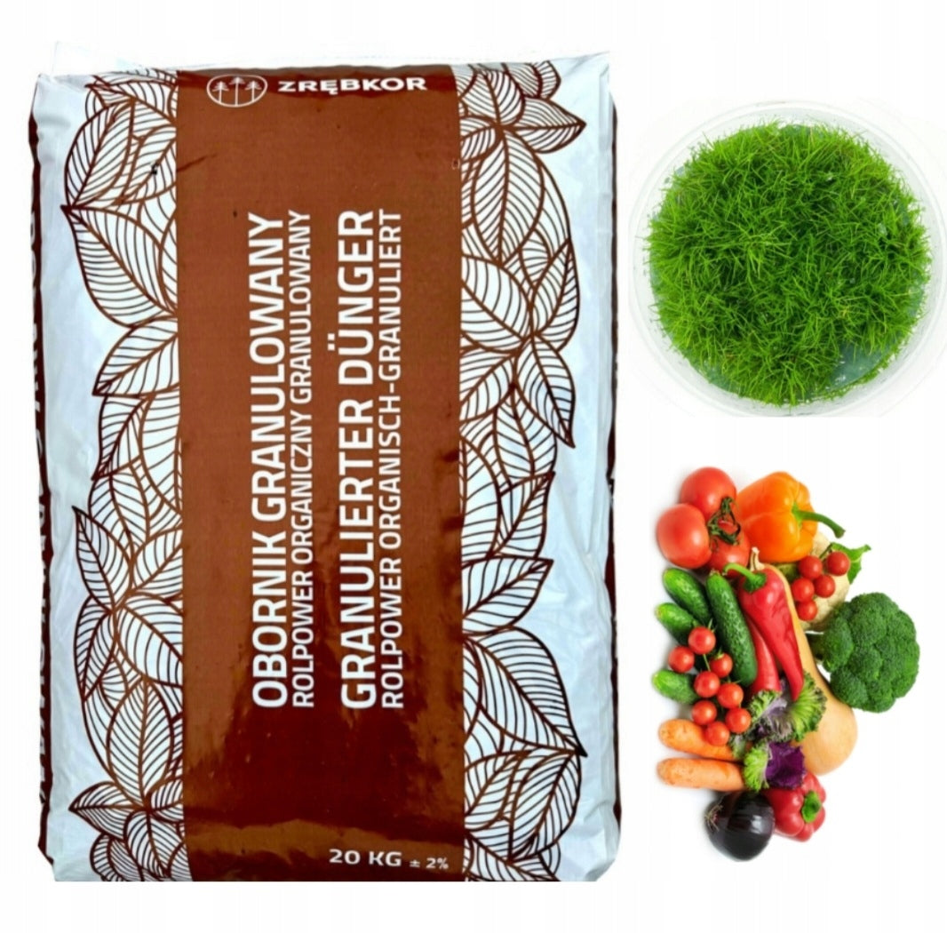 GRANULATED MANURE 30l 20kg NATURAL ORGANIC FERTILIZER ZRĘBKOR FOR VEGETABLES