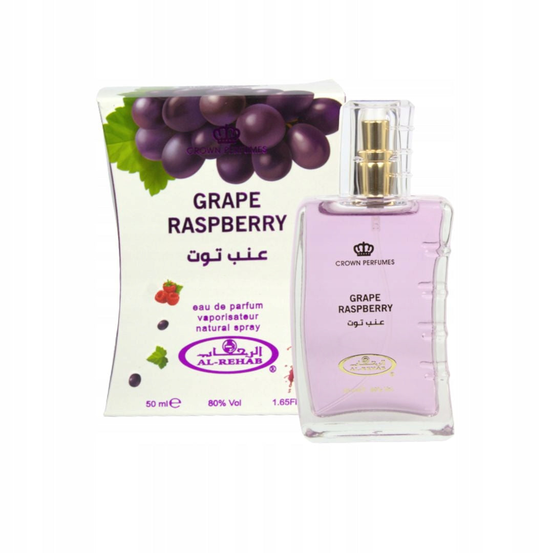 GRAPE RASPBERRY Eau de Parfum Women's Arabic Perfume 50 ml Al Rehab Packaging status original