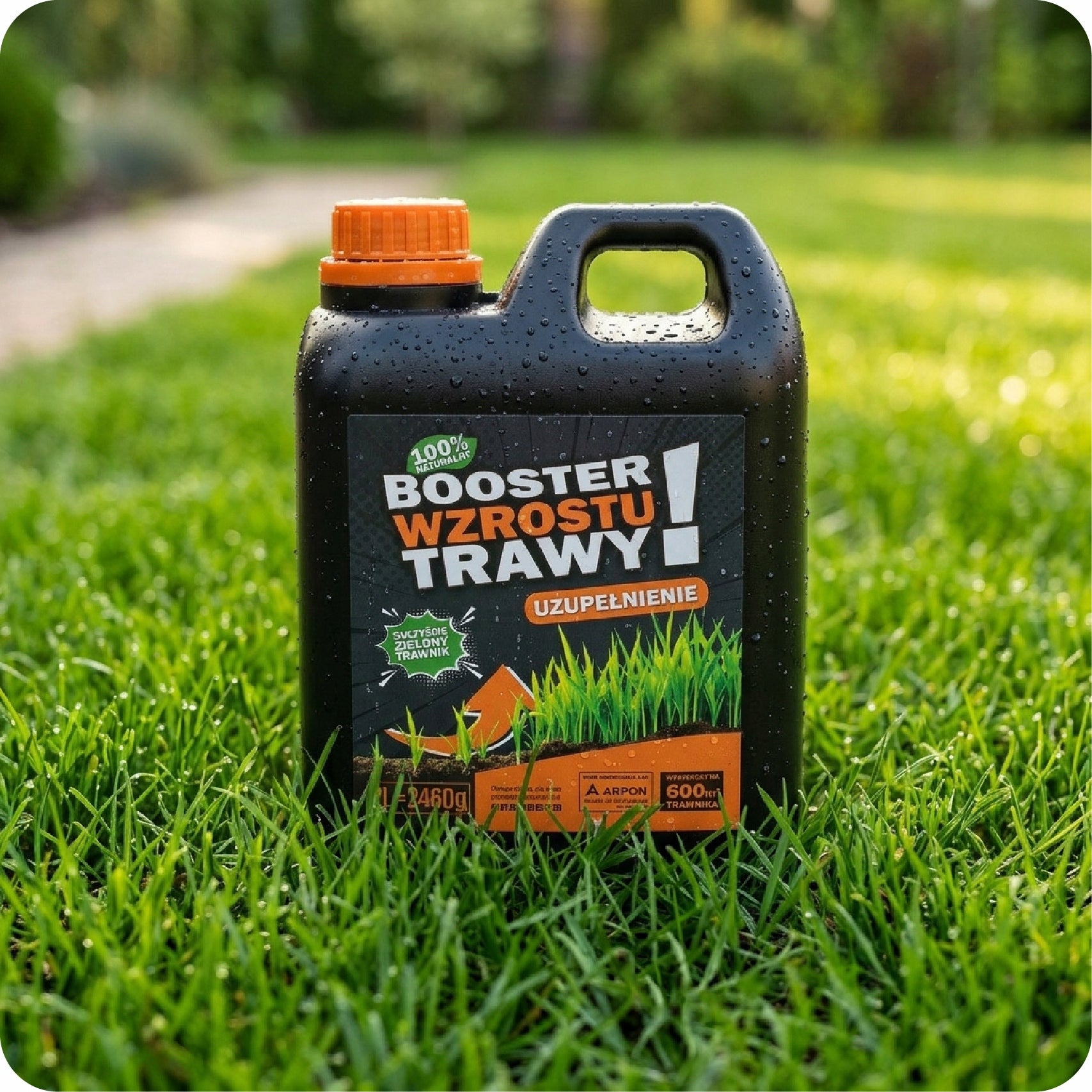 GRASS GROWTH BOOSTER SUPPLEMENT SUPPLY 2l NATURAL FERTILIZER BIO HUMUS 600m2 Manufacturer code Nawóz ekologiczny do trawnika - zapas