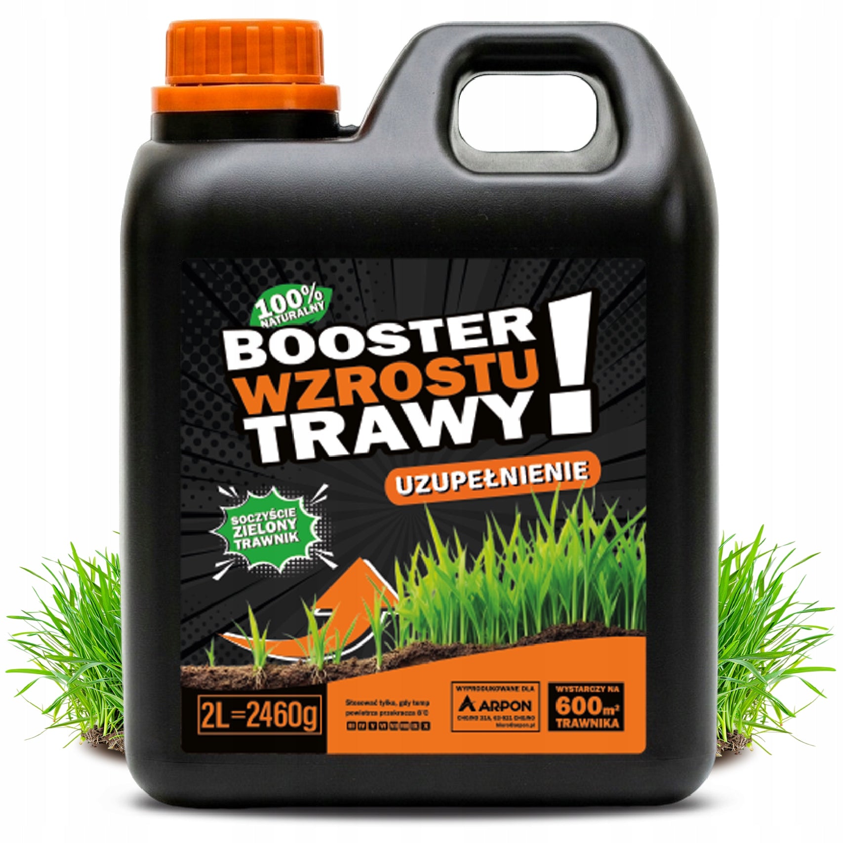 GRASS GROWTH BOOSTER SUPPLEMENT SUPPLY 2l NATURAL FERTILIZER BIO HUMUS 600m2