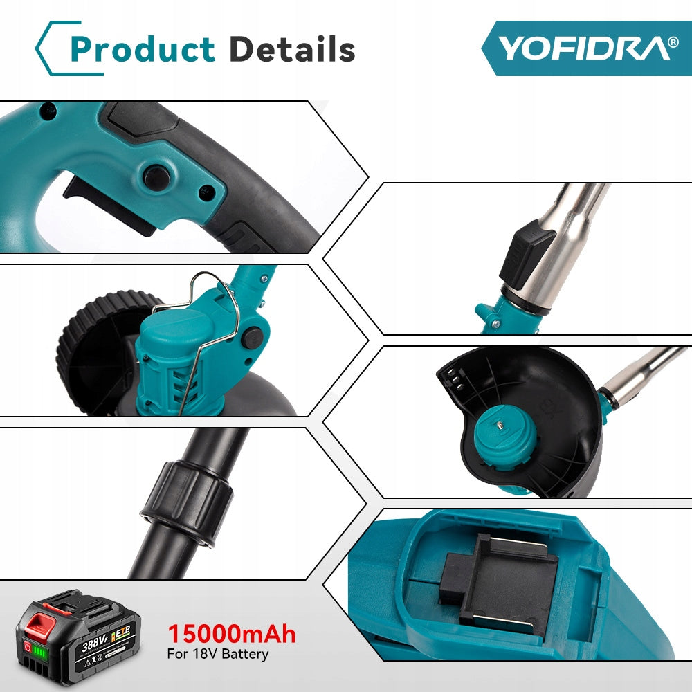 GRASS TRIMMER SCYTHE CORDLESS ELECTRIC GARDEN 2x AKU Tool weight 3.52 kg