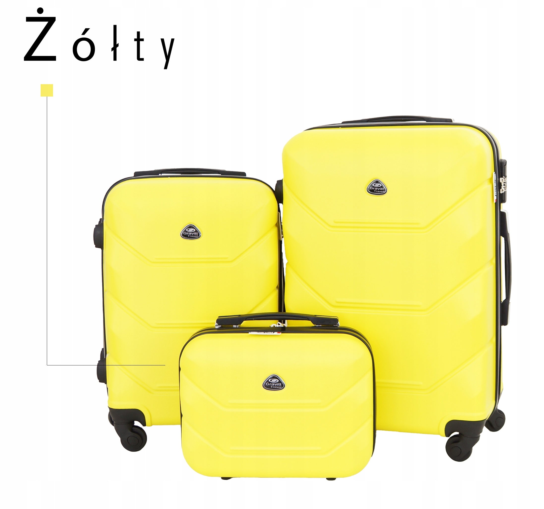 GRAVITT SUITCASE LUGGAGE SMALL SET 3in1 950 Brand Gravitt