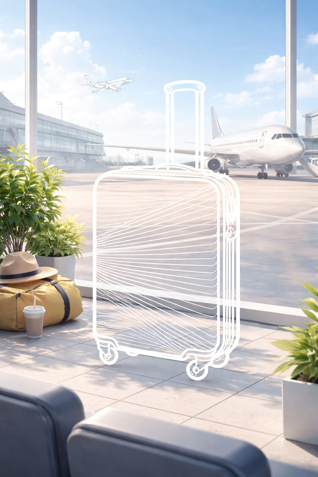 GRAVITT large travel suitcase with wheels with ABS model 1203 Height 75 cm