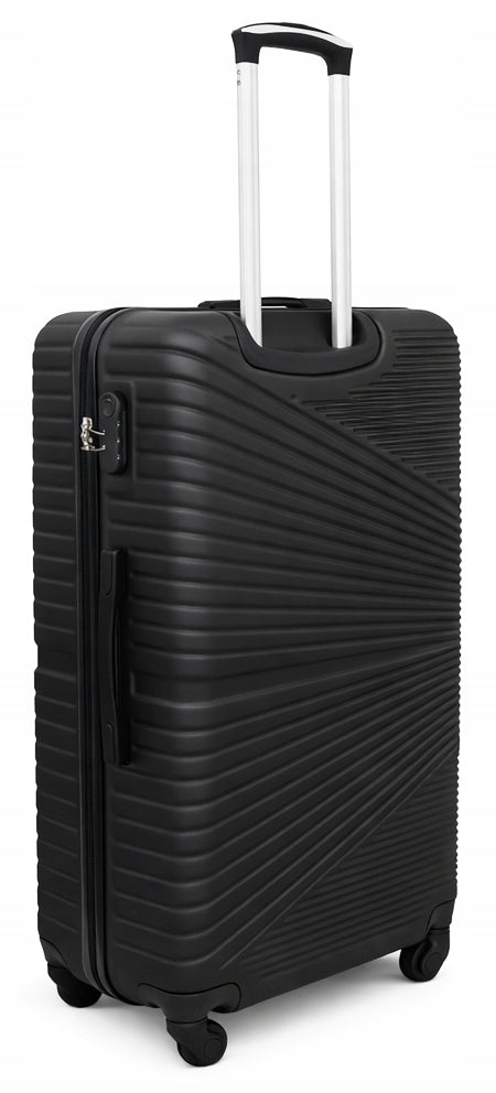 GRAVITT large travel suitcase with wheels with ABS model 1203 Manufacturer code 1203/D/black