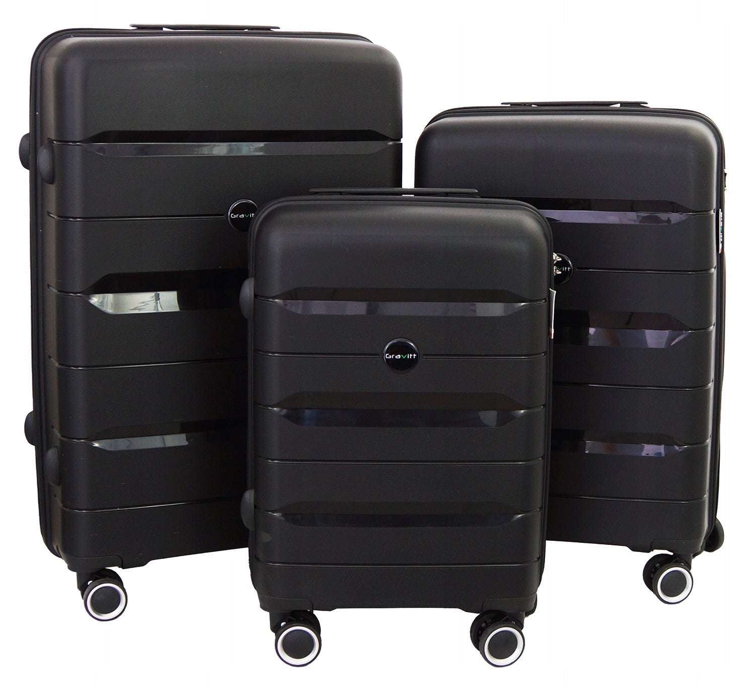 GRAVITT set suitcase set large medium small 3in1 POLYPROPYLENE 010 Height 74 cm