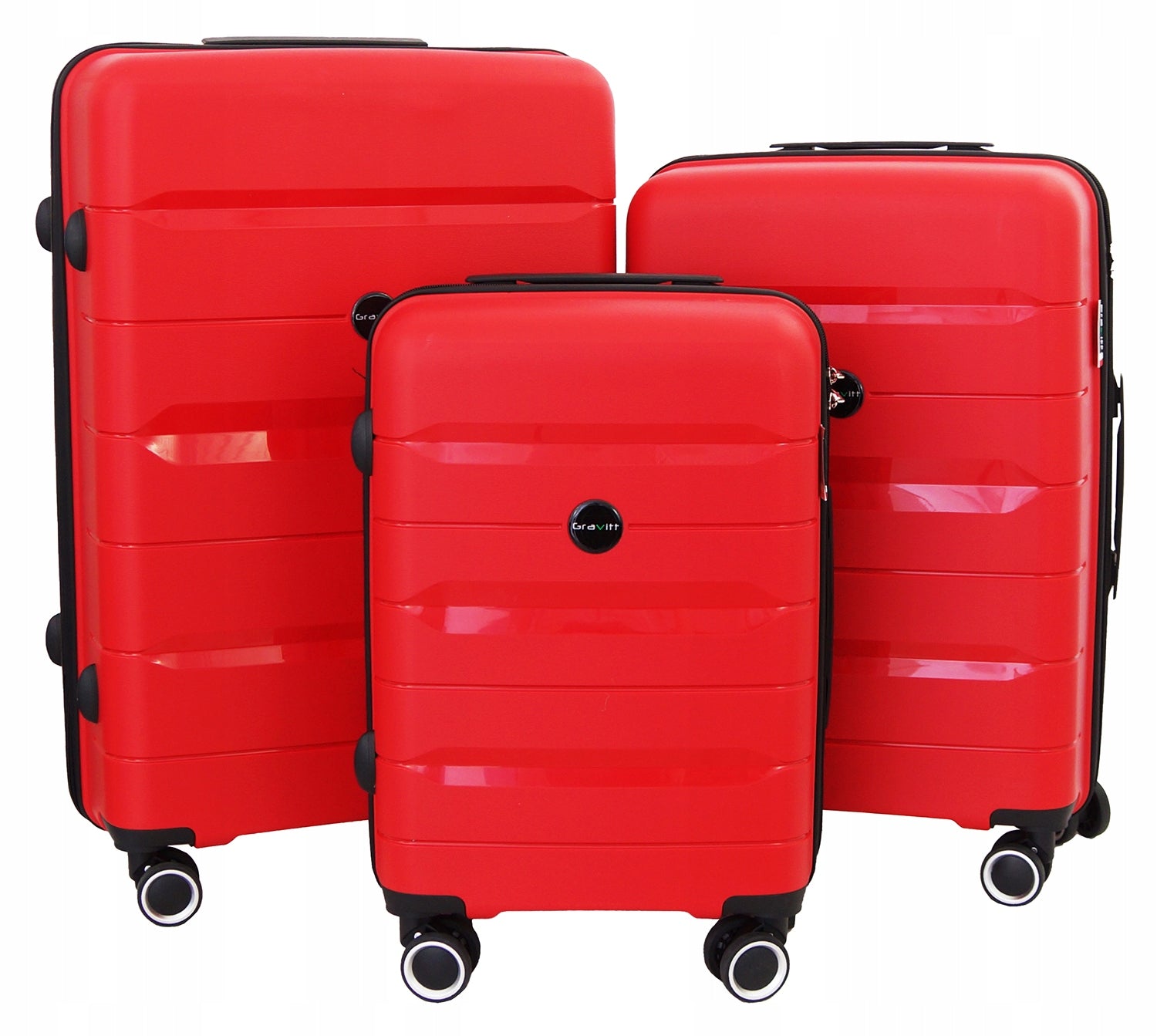 GRAVITT set suitcase set large medium small 3in1 POLYPROPYLENE 010 Kind hard