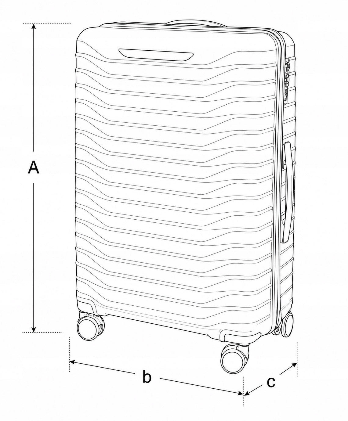 GRAVITT travel case with wheels large POLYPROPYLENE 012 Height 75 cm