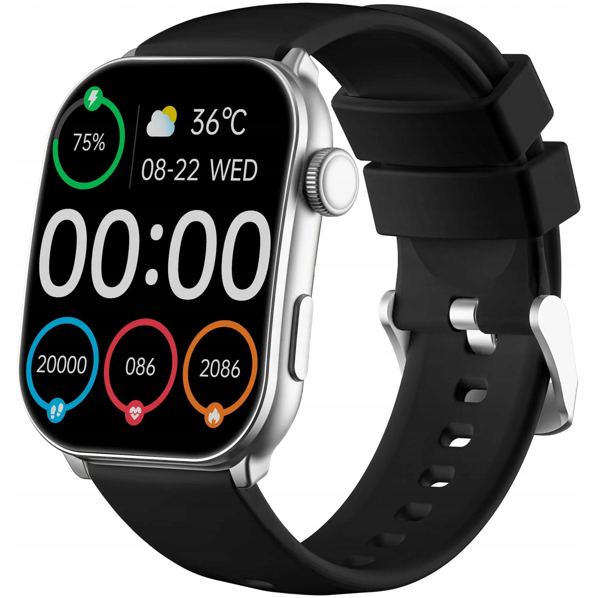 GRAVITY GT28-9 Rectangular Silver Smartwatch for Calling Brand Gravity