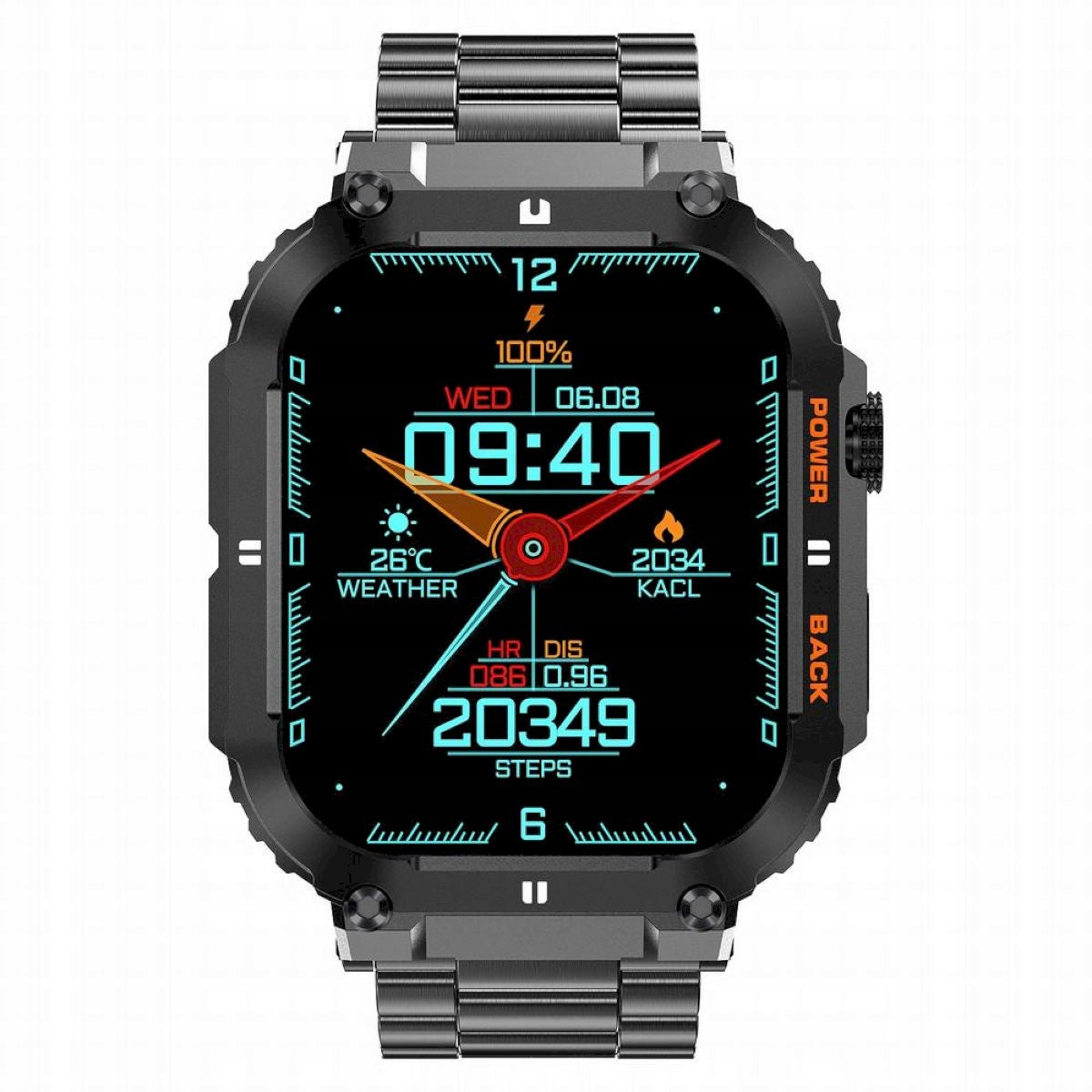 GRAVITY GT6-2 black men's smartwatch bracelet Brand Gravity