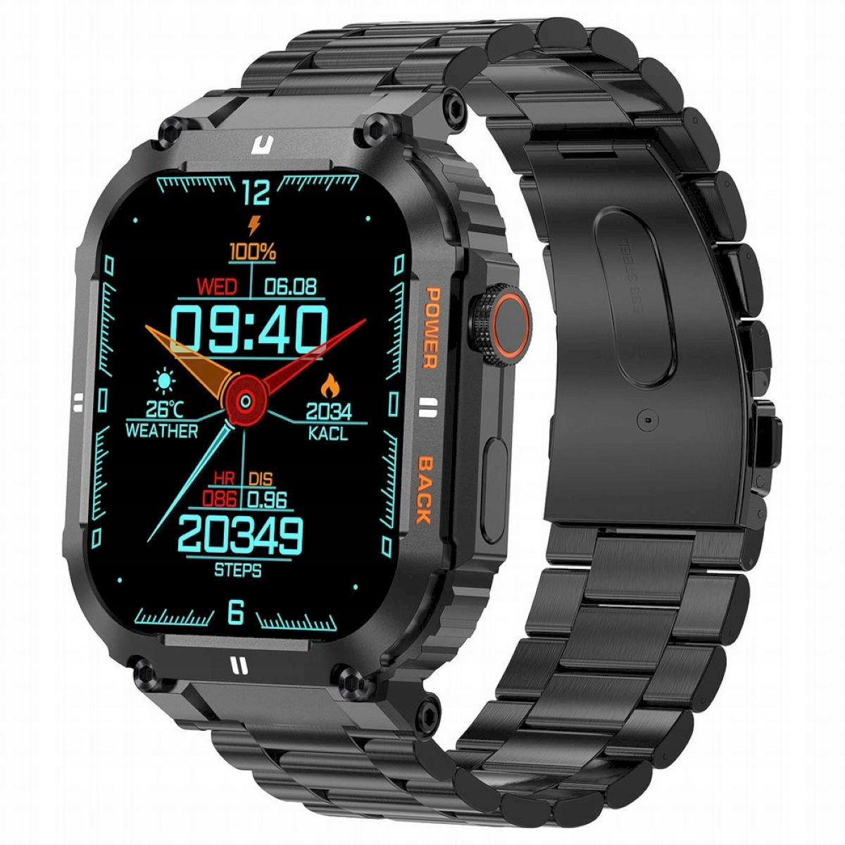 GRAVITY GT6-2 black men's smartwatch bracelet Color black