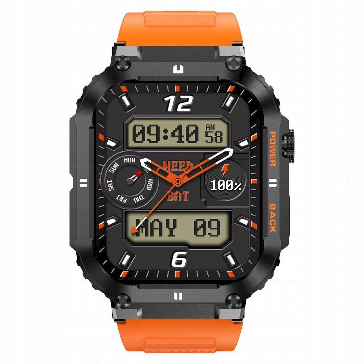 GRAVITY GT6-3 black and orange men's smartwatch with talk function Brand Gravity
