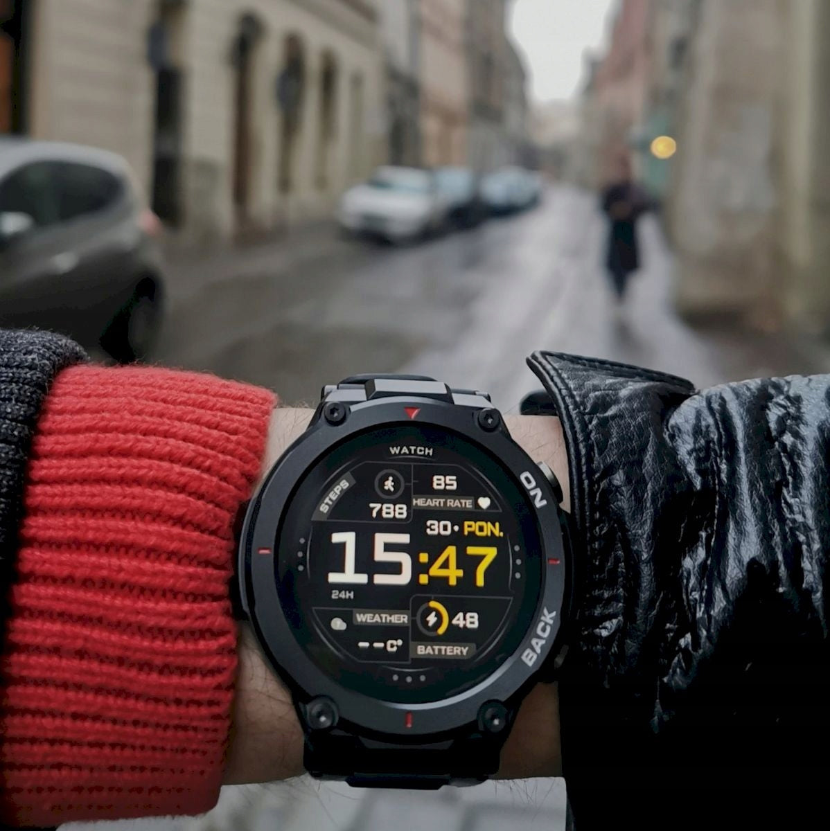 GRAVITY GT8-1 black men's smartwatch with GPS Brand Gravity