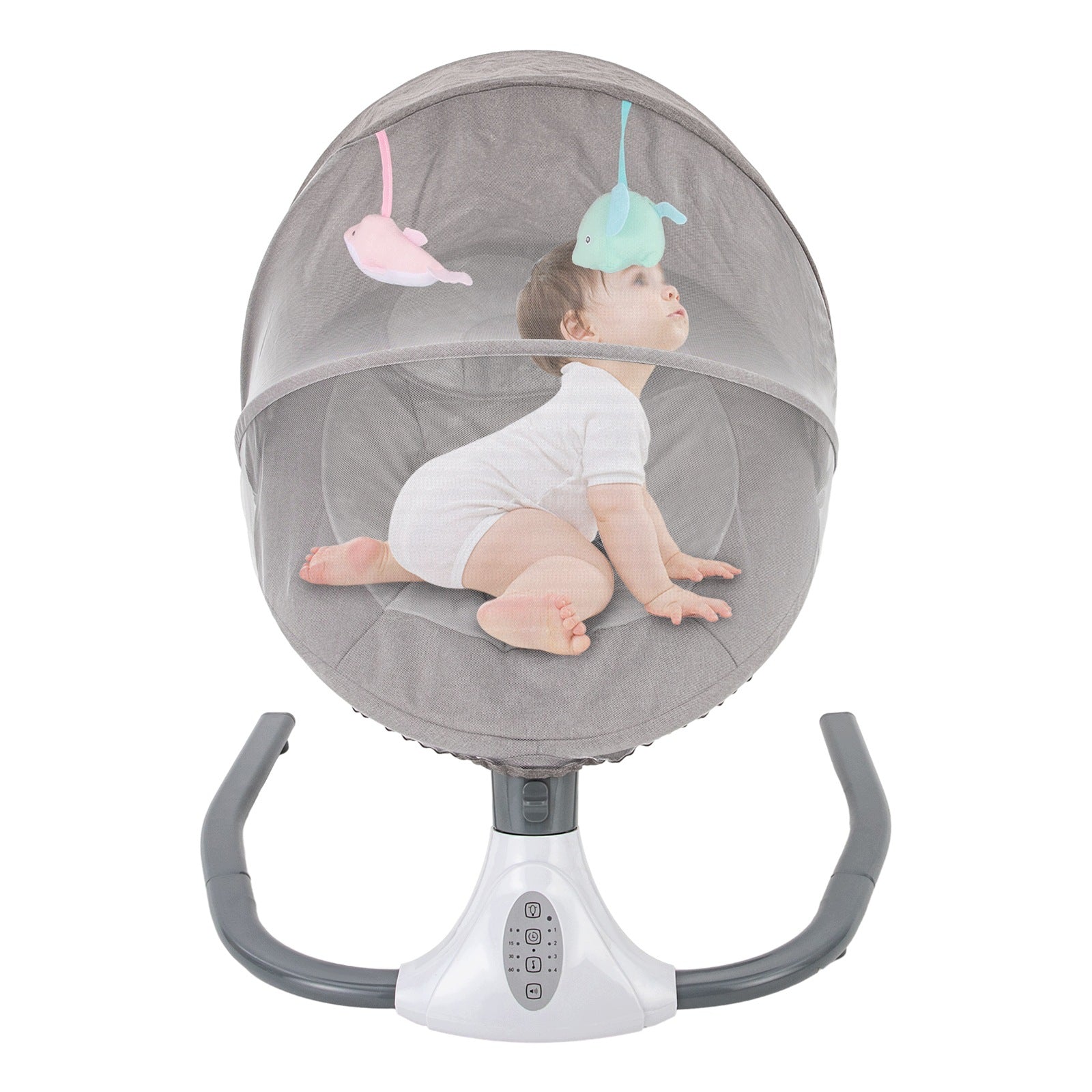 GRAY BABY CHAIR BUILT IN 12 MUSIC PREMIUM BABY CHAIR S-Y608 BABY SWING