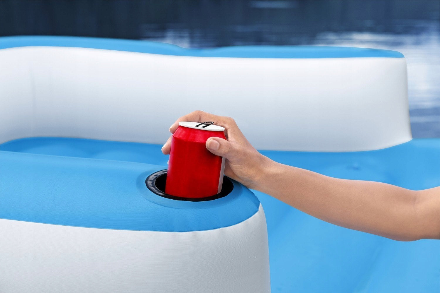 GREAT Inflatable SWIMMING ISLAND with Sun visor XXL mattress EAN (GTIN) 6941607327081