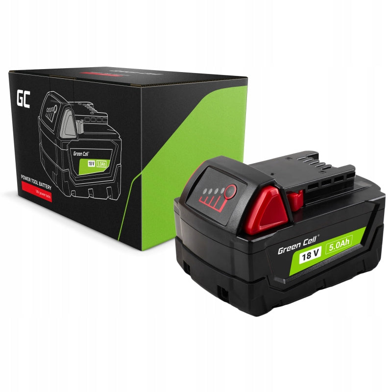 GREEN CELL MILWAUKEE M18 18V 5Ah REPLACEMENT B5 POWER TOOL BATTERY Packaging status original