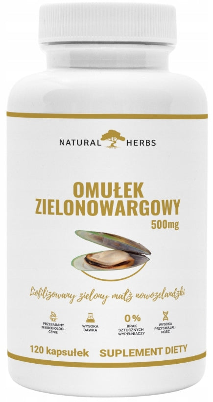 GREEN-LIPPED MUSSEL 500 mg New Zealand Clam Joints Bones 120 capsules