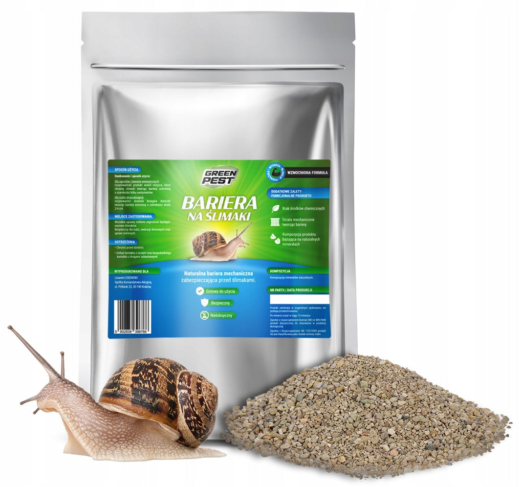 GREEN PEST GRANULES SNAIL BARRIER AGAINST SNAILS 1,5KG