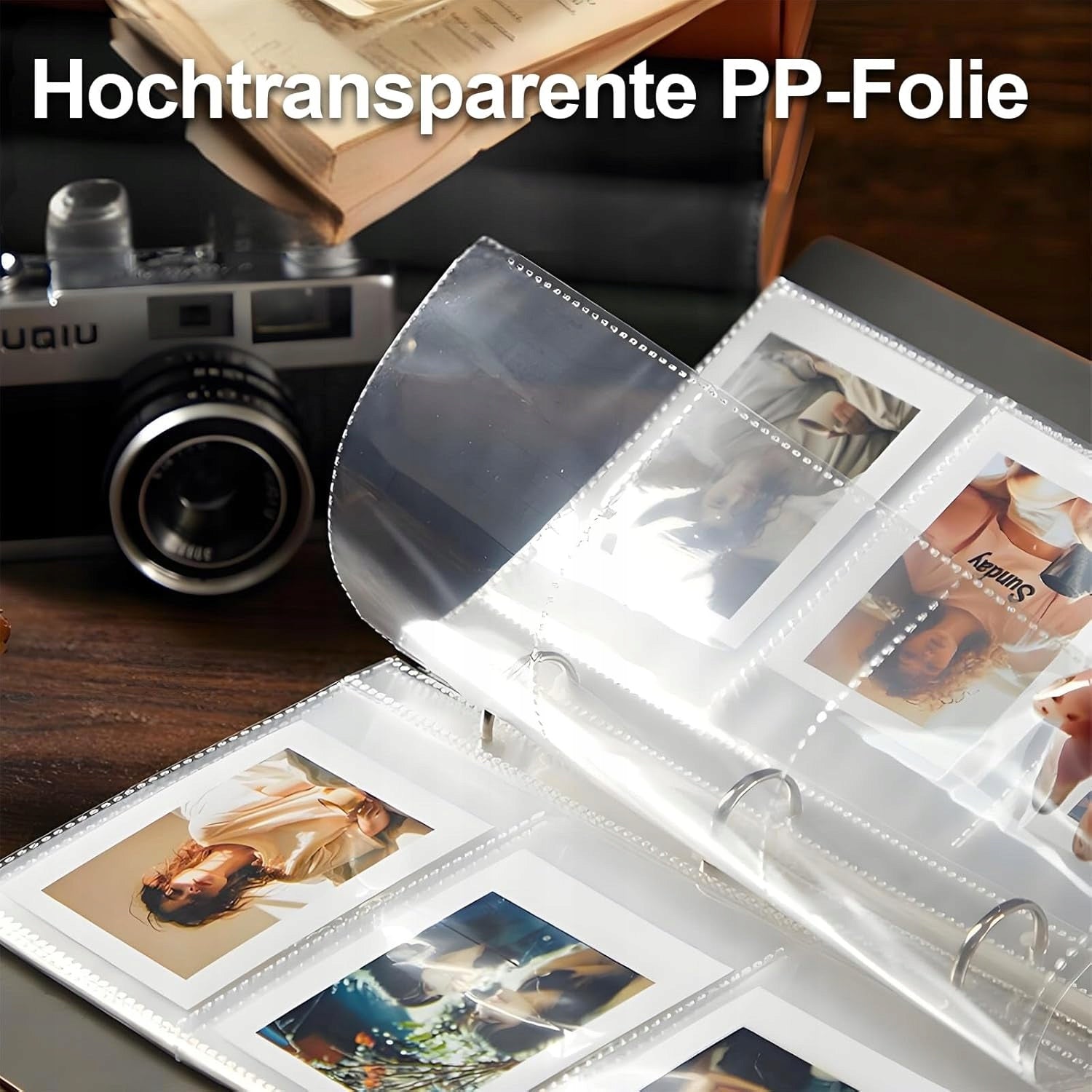 GREEN PHOTO ALBUM WITH 180 POCKETS SKORA PU FOR PHOTOS 7 CM Model 37523785