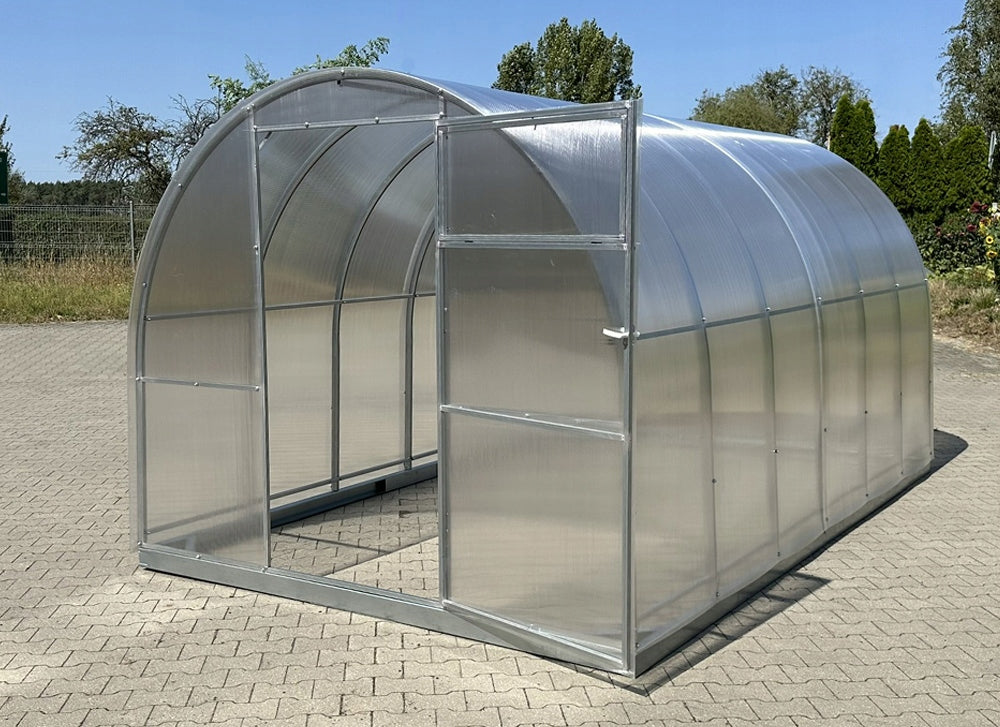 GREENHOUSE 2,5x6m POLYCARBONATE 6mm with ZINC TUNNEL 40x20mm Manufacturer code Mocna Kompakt 2,5x6-20x40-6