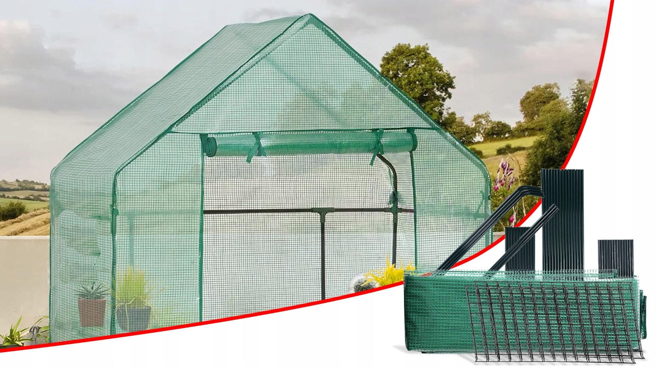 GREENHOUSE BALCONY GARDEN FOIL SMALL MINI FOIL TUNNEL 195x143x73 cm Product weight with unit packaging 6.4 kg