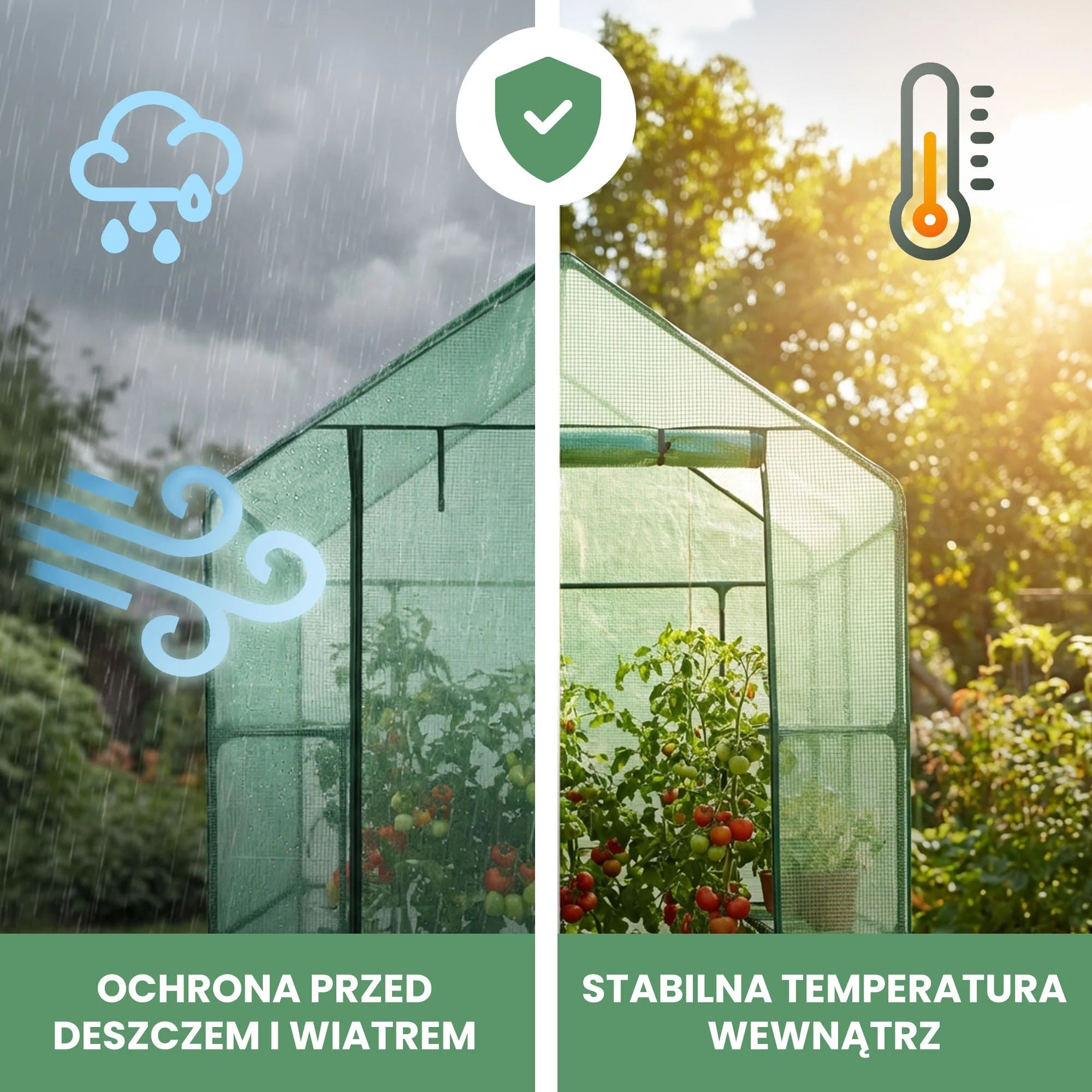 GREENHOUSE FOIL GARDEN TUNNEL SHELVES 1,43x0,73m STRONG UV 1,04m2 VEGETABLES Width 1.43 m